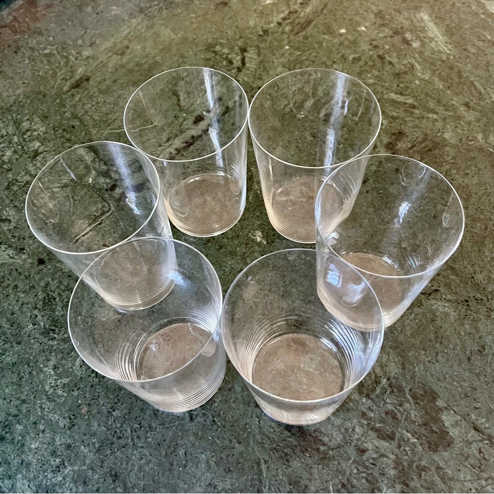 Set of 6 Hand Made Glass Tumblers